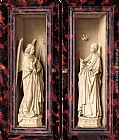 Jan Van Eyck Canvas Paintings - Small Triptych [detail outer panels]